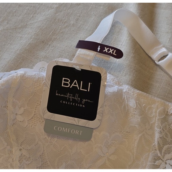 NWT Bali Beautifully YOU XXL Lace Comfort White Wire Free Bra - Picture 6 of 8